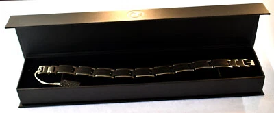 PULSERA DE ESLABONES DE NEOPRENO DE ACERO INOXIDABLE ROCHET ROMA PARA HOMBRE NUEVA CON ETIQUETAS Foto 1 de 4