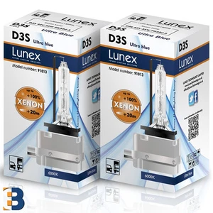 2 x D3S LUNEX XENON HID LAMPEN PK32d-5 Original 35W 6000K Ultra Blue +80% - Bild 1 von 1