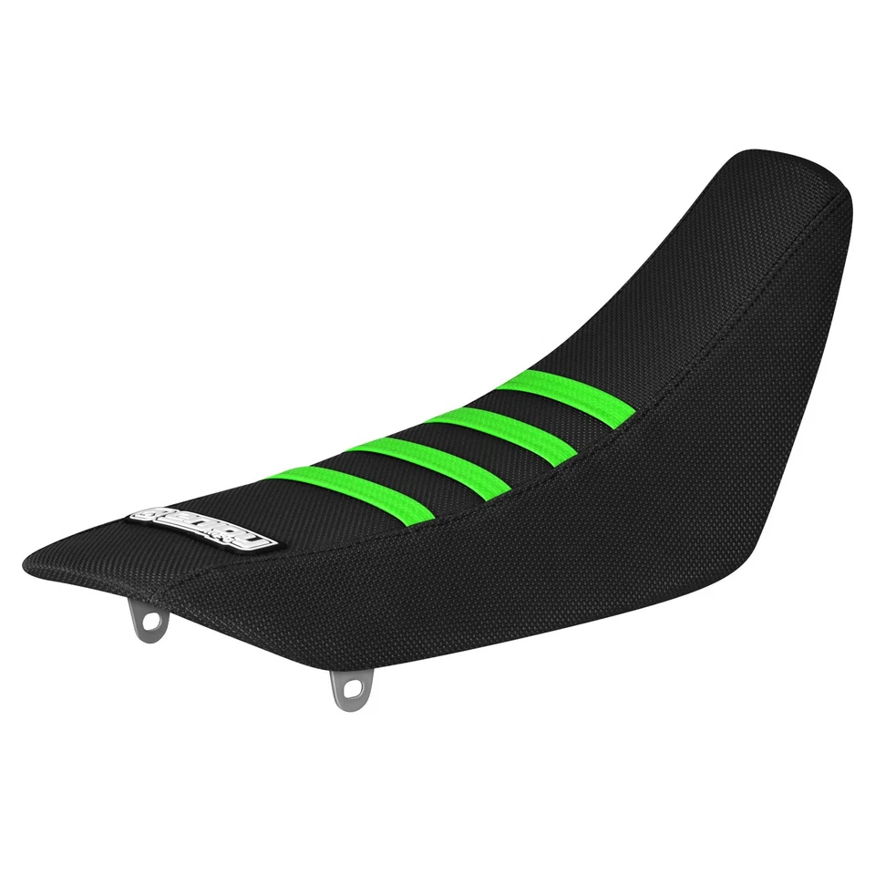 Kawasaki KLX 110 2002-2022 pinza cubierta de asiento todo negro con costillas FLO GREEN #71 Foto 1 de 4