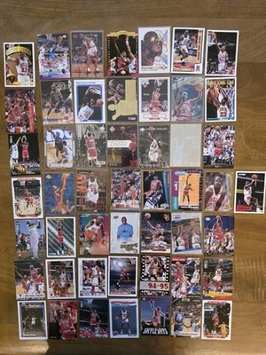 MICHAEL JORDAN ~ Lote de 50 tarjetas ¡SIN ENGAÑOS! Diamante negro, holograma, troquelado Foto 1 de 4