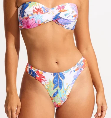 Seafolly Under The Sea Bandeau Bikini Set - Size AU16 RRP $220 - Image 1 of 4