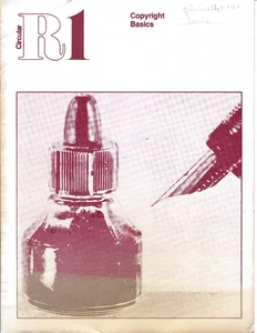 Circular R1, Copyright Basics, 1981, US Government Printing Booklet Vintage - Picture 1 of 1