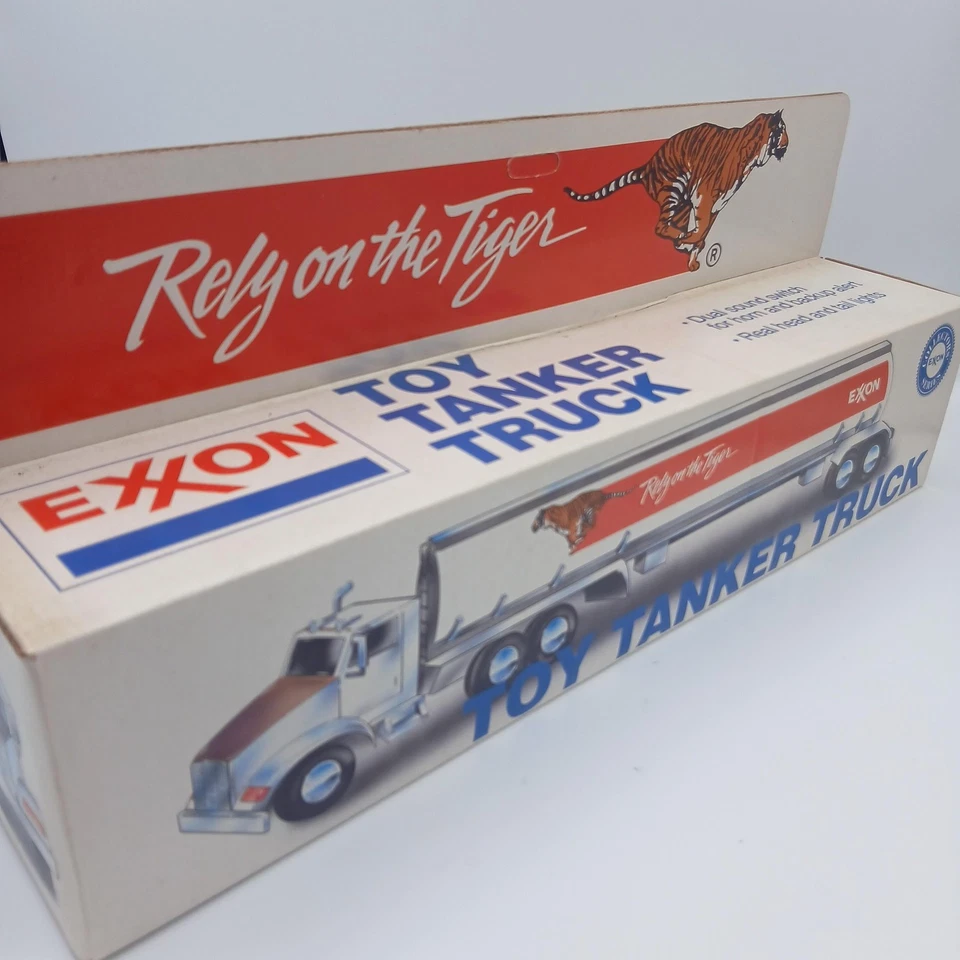 Camión cisterna de juguete Exxon de colección original en caja luces de sonido dobles años 90 Foto 1 de 4