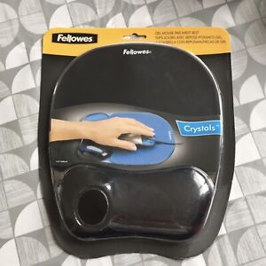 Fellowes Crystals Gel Mouse Pad / Wrist Support - Black