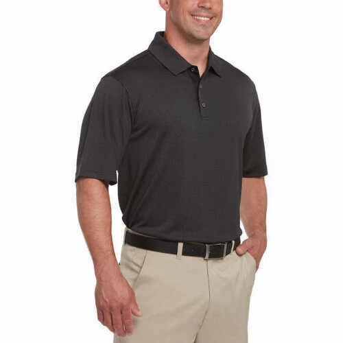 Bolle Men's Short Sleeve Performance Golf Polo Shirt Black Size M