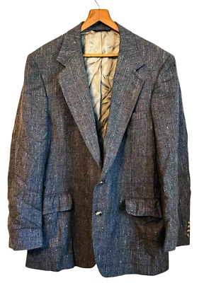 Vintage 60s Speckle Mad Men Wool Warren Sewell Men's Blazer Jacket 44 L - Image 1 of 4