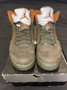 Nike Air Jordan 5 Retro LS Olive Size 7.5 2006 Undefeated Chrome Grape Bin Rare - Picture 1 of 8