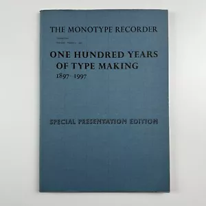 Der Monotype Recorder. hundert Jahre Typenherstellung Sonderpräsentation - Bild 1 von 13