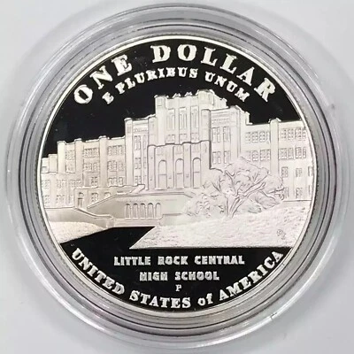 2007 P Little Rock High School Silver Dollar Gem Proof - Image 1 of 2