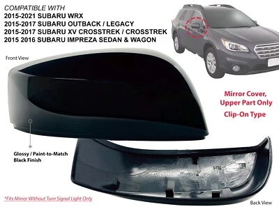 Cubierta de espejo retrovisor WRX 2015-2017 OUTBACK LEGACY 2015-2021 negro brillante lado del pasajero Foto 1 de 4