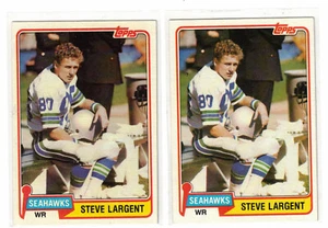 1981 Topps #271 Steve Largent LOT OF 2 CARDS (SEAHAWKS) - Picture 1 of 2