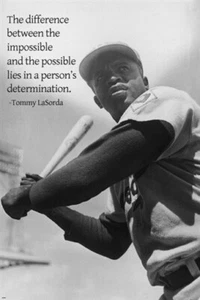 Jackie Robinson poster with LaSorda Quote 20x30 DETERMINATION baseball - Picture 1 of 1