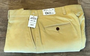 NWT Men’s ORVIS Yellow Corduroy Slacks Pants Flat Front Size 32 100% Cotton $39 - Picture 1 of 7