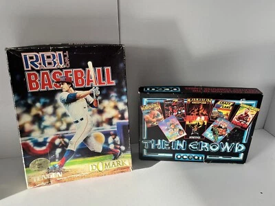 2x Commodore & Amiga Box Games - The In Crowd (6 Tapes) & RBI Baseball 2 - Image 1 of 4