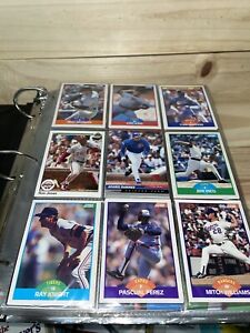 Baseball Card lot misc. 25 pages in binder misc. years stars commons