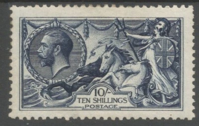 SG402 the 1913 GV Waterlow 10/- indigo-blue fresh mint - Image 1 of 2