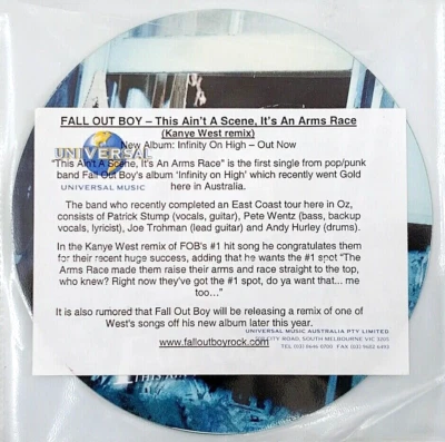 (CD) Fall Out Boy – This Ain't A Scene, It's An Arms Race (Kanye West Remix), EX - Image 1 of 2