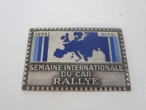 Vintage 1958 Nice Semaine Internationale Du Car Rallye French Car Rally Badge - Picture 1 of 4