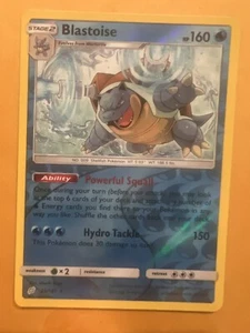Pokemon Card Blastoise REVERSE HOLO RARE 25/181 SM Team Up 2019 NM - Picture 1 of 2
