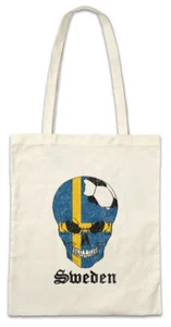 Sweden Football Comet Stofftasche Einkaufstasche swedish Soccer Flag World - Picture 1 of 1