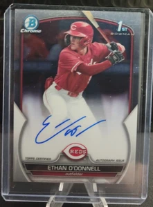 Bowman Chrome 2023 primer auto Ethan O'Donnell - Cincinnati Reds - Imagen 1 de 2