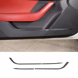 4 PIEZAS borde de bocina de puerta de fibra de carbono suave para Jaguar F-TYPE 2013-2022 - Imagen 1 de 11