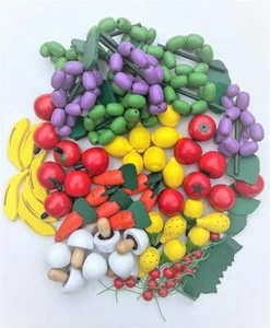 Owoce i warzywa dla sklepu handlowego, 22 części drewniane, asortyment sklepów - Zdjęcie 1 z 1