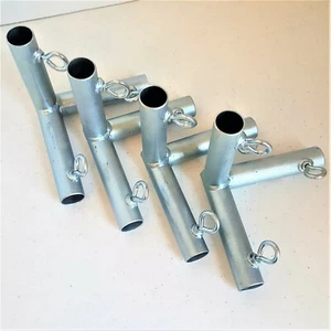 4pc 3 Way Flat Corner Canopy Fitting Carport Patio Garden (FVF3) 1 3/8" Pipe - Picture 1 of 3
