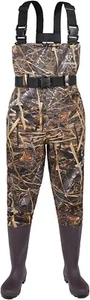 Fishingsir Camo 2-Ply Nylon PVC Waterproof Fishing Chest Waders (US Sz 6M / 8W) - Picture 1 of 11