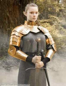 Mittelalter weibliche Gorget mit Schulter Set Handarbeit Replik Rüstung aus Metall - Bild 1 von 4