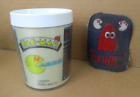 Vintage  Pac-Man Plastic Flicker Cup Mug  Bally Midway Mfg. Co. + Blinky Patch