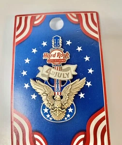 2020 Hard Rock Hotel 4th of July Pin Tampa New On Card - Picture 1 of 5