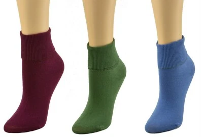 Paquete de 3 pares de calcetines para mamá Sierra de algodón para diabéticos tobillo Foto 1 de 4