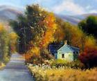 20x24 inches House stretched Oil Painting Canvas Handmade Art Wall Decor mode406