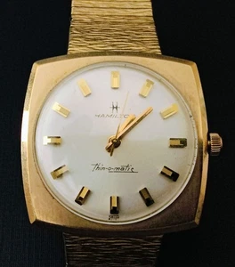 HAMILTON THIN-O-MATIC WATCH MEN'S TIMEPIECE c.1970s ~ I/20-10K.G.F. **RARE** - Picture 1 of 8