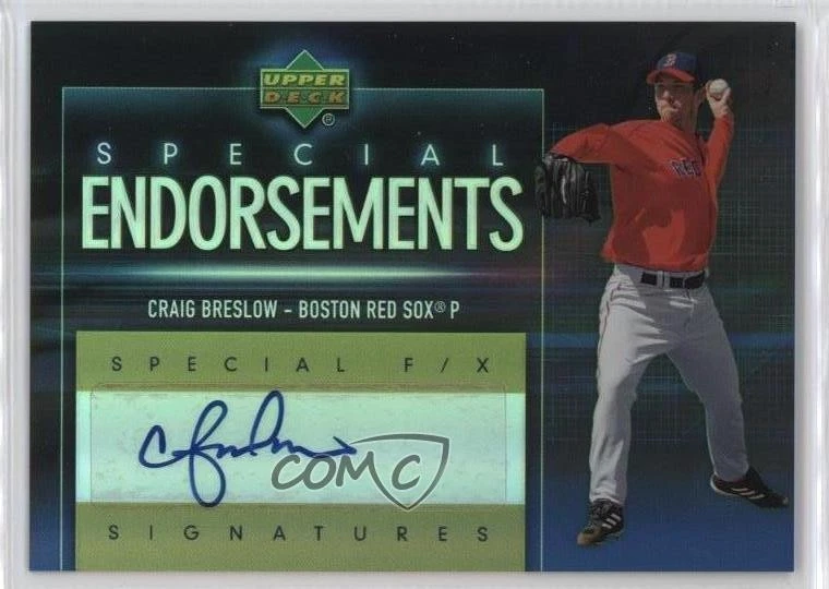 2006 Upper Deck Special F/X Endorsements Craig Breslow #SE-BW Rookie Auto RC - Image 1 of 2