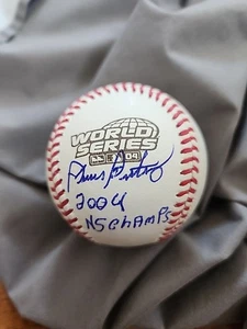 Sandy Martinez Signed 2004 World Series Ball Jsa  - Picture 1 of 3