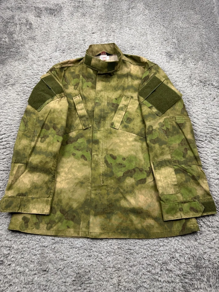 Tru-Spec 战斗衬衫男式中号 A-TACS 叶子 BDU 迷彩 Atacs 1/4 拉链军用 — 第 1/4 张图片