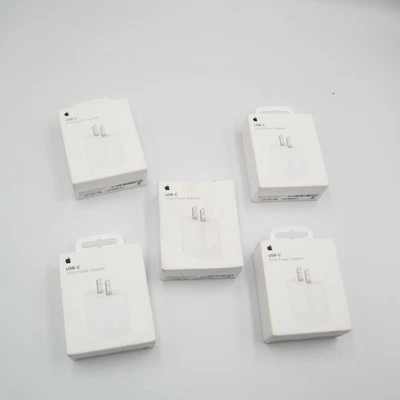 Set of 5 Apple 20W USB-C Power Adapter. MWVV3AM/A. Free Shipping. A2305 - Image 1 of 4