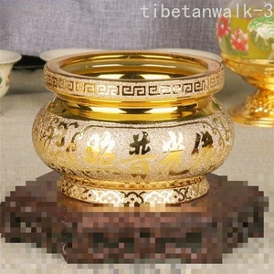 Bruciatore di incenso Dio della Ricchezza in ceramica 4,33" in ornamenti sala Buddha culto - Foto 1 di 4