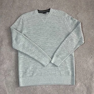 Smartwool Brookline Crew Sweater Gray Textured Wool Blend Pullover Men's Large  - Picture 1 of 5
