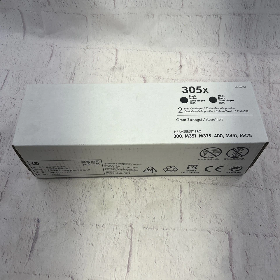 ПОДЛИННЫЙ HP 305 X CE410XD черный картридж с тонером подлинный совершенно новый в запечатанной коробке - Изображение 1 из 4