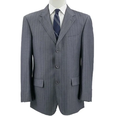 Giorgio Armani Le Collezioni Gray Pinstripe Blazer 48 IT 38US Classy Italy Suit - Image 1 of 4