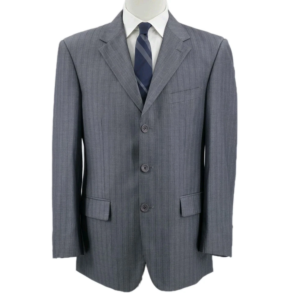 Giorgio Armani Le Collezioni Gray Pinstripe Blazer 48 IT 38US Classy Italy Suit - Image 1 of 4