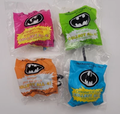 Juego completo de 4 juguetes Happy Meal de Batman McDonalds 1991 Foto 1 de 2