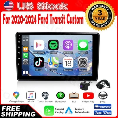 For Ford Transit Custom 2020-2024 Wireless Carplay Android Head Unit GPS Radio - Imagem 1 de 4