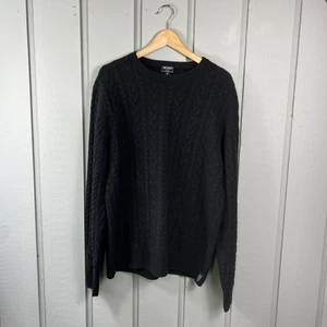 TODD SNYDER NY CUELLO REDONDO PESCADOR SUÉTER CABLE TEJIDO JERSEY XL CLÁSICO NEGRO - Imagen 1 de 7