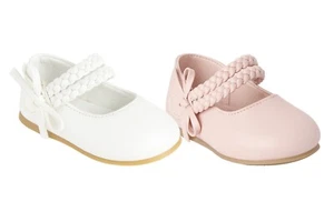 Zapatos Mary Jane con correa trenzada para niñas pequeñas con lazo, elegantes zapatos planos de ballet, Reino Unido 3-8 - Imagen 1 de 12