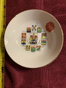 Prince William Ware England Schale Schale Goldrand 5 Zoll kanadische Embleme - Bild 1 von 5