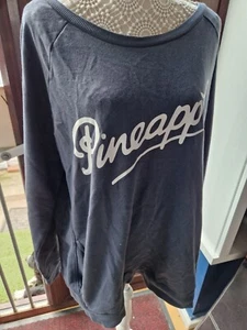 Pineapple Dance black sweatshirt 3XL Polycotton long sleeve Approx 22/24 - Picture 1 of 7